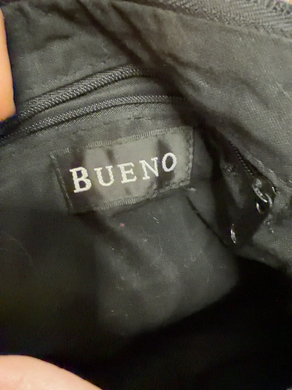 Bueno Faux Fur Hobo Shoulder Bag Y2K Gray Black Purse
